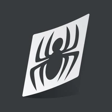Monochrome spider sticker 스톡 일러스트