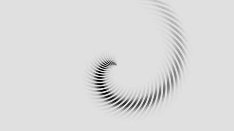 Monochrome Spiral Pattern Background Seamless Loop Stock Footage 341771224