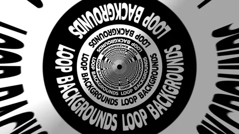 Monochrome Spiral of Repetitive Text 'Loop Backgrounds' in a Hypnotic Circl.. 스톡 동영상 341926645