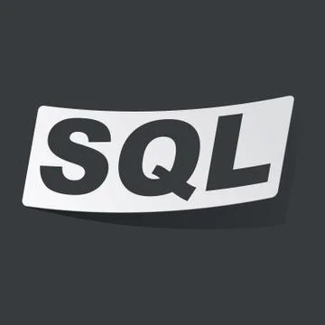 Monochrome SQL sticker 스톡 일러스트