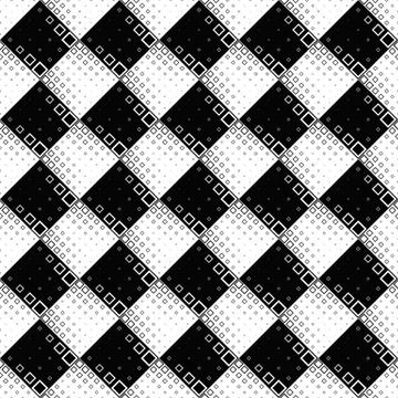 Monochrome square pattern background - abstract vector graphic design Ilustração Stock
