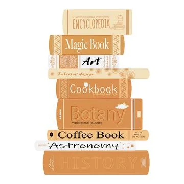 Monochrome stack of books Stock-Illustration