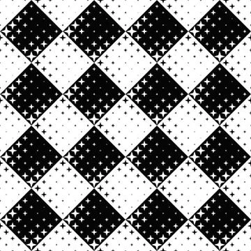 Monochrome star pattern background - abstract vector graphic イラスト素材