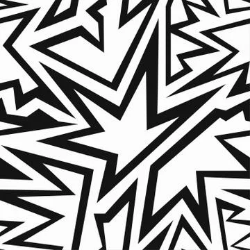 Monochrome star seamless pattern Stock Illustration