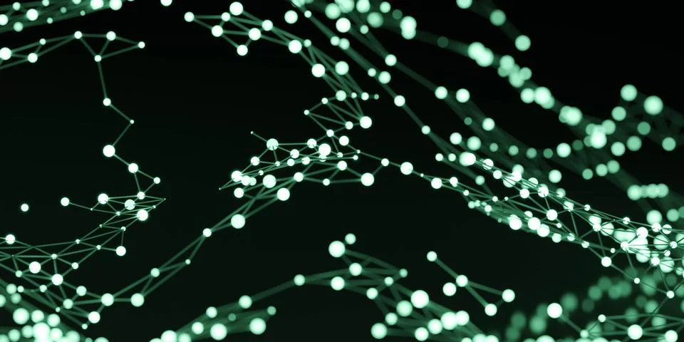 A monochrome string of lights creating a mesmerizing and atmospheric ambiance 3d Stock Illustration