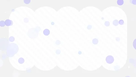 Monochrome striped frame with floating circles loop purple background Vidéo 332464437