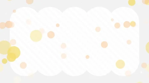 Monochrome striped frame with floating circles loop yellow orange background Stock Footage 332464609