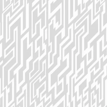 Monochrome tech geometric seamless pattern Stock Illustration