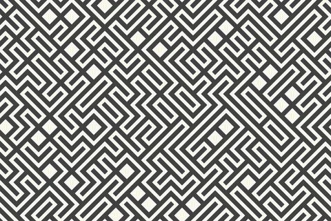 Monochrome technology background, abstract geometric bg with random placed de Stock Illustration