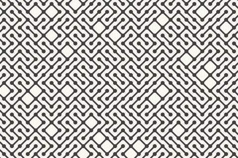 Monochrome technology background, abstract geometric bg with random placed de 스톡 일러스트