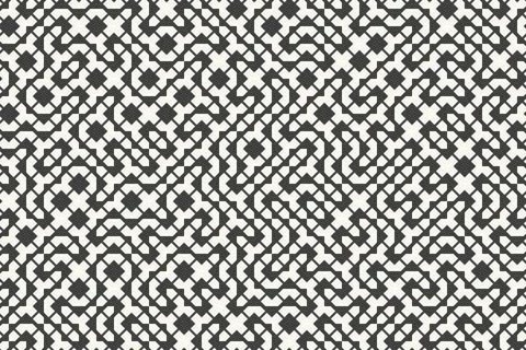 Monochrome technology background, abstract geometric random bg, seamless ve.. Stock Illustration