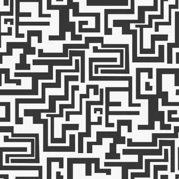 Monochrome technology seamless background Illustrazione stock