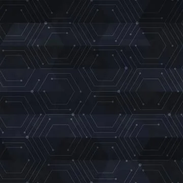 Monochrome technology seamless pattern Stock Illustration