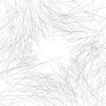 Monochrome texture with random, chaotic lines. Irregular lines texture. Illustrazione stock