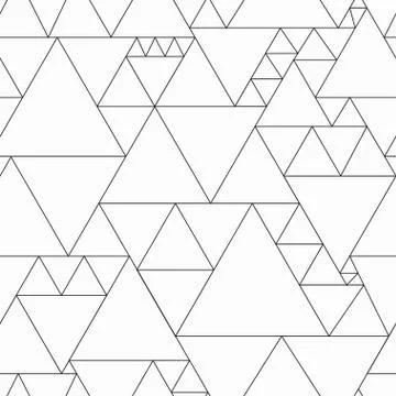 Monochrome triangle seamless pattern Stock Illustration