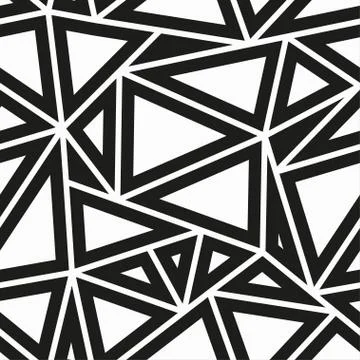 Monochrome triangle seamless pattern Illustrazione stock