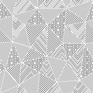 Monochrome triangle seamless pattern Stock Illustration