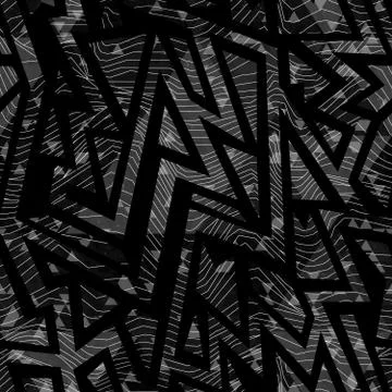 Monochrome tribal geometric pattern Stock Illustration
