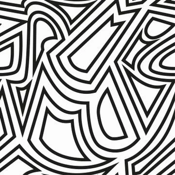 Monochrome tribal geometric seamless pattern Stock Illustration