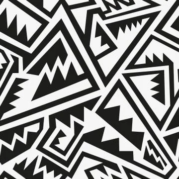 Monochrome tribal pattern Stock Illustration