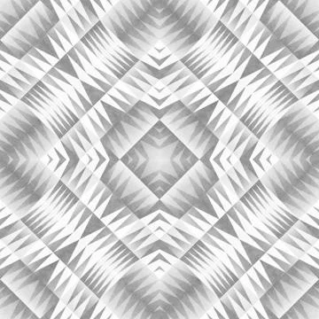 Monochrome Tribal Seamless Pattern. Aztec Style Abstract Geometric Art Print. Stock-Illustration