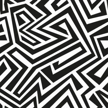 Monochrome tribal seamless pattern 스톡 일러스트