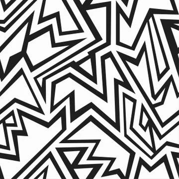 Monochrome tribal seamless pattern Illustrazione stock