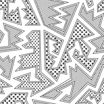 Monochrome tribal seamless pattern Stock Illustration