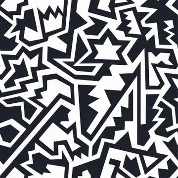 Monochrome tribal seamless pattern Illustrazione stock
