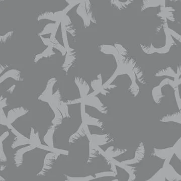 Monochrome Tropical Leaf Seamless Pattern Design Stock Illustration