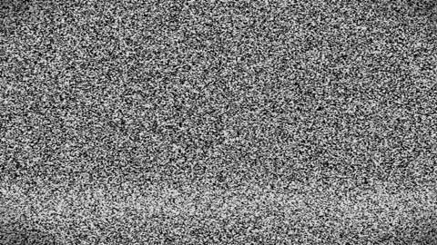 Monochrome TV static noise screen grain and signal loss television background Stock Footage 346934756