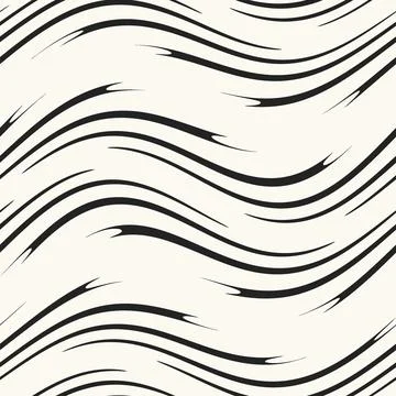 Monochrome Variegated Textured Wavy Pattern Stock Illustration