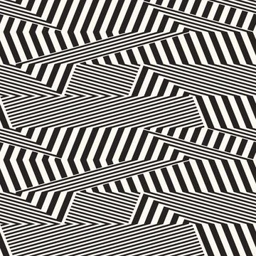 Monochrome Variegated Textured Zigzag Pattern Stock Illustration