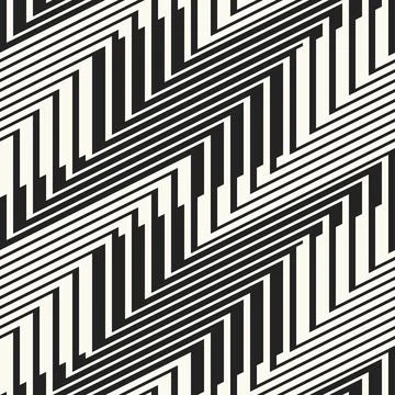Monochrome Variegated Textured Zigzag Pattern Stock Illustration