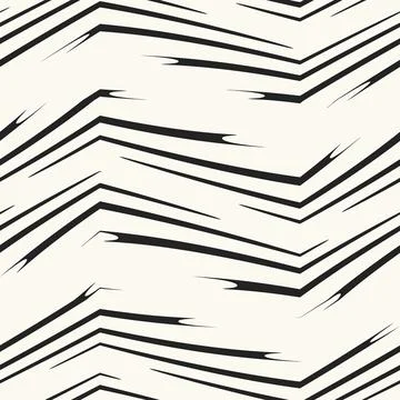 Monochrome Variegated Textured Zigzag Pattern Stock Illustration