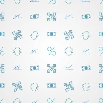 Monochrome vector background for internet banking Seamless vector pattern ... Stock Photos