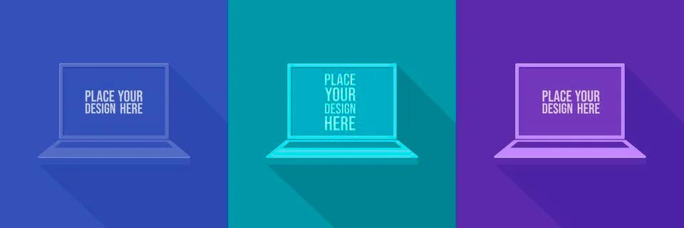 Monochrome vector clay render notebook mock up set isolated on color backgrou 스톡 일러스트