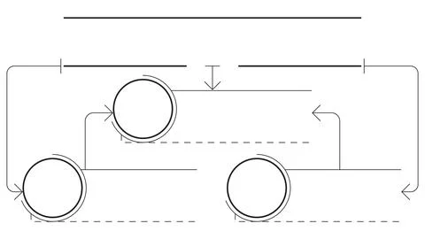 Monochrome Vector Flowchart Diagram Template. This layered illustration Stock Illustration