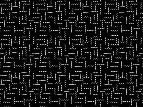 Monochrome vector pattern of horizontal black wavy lines on white background Illustrazione stock