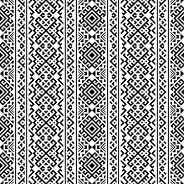 Monochrome Vertical ethnic seamless pattern texture design vector Illustrazione stock