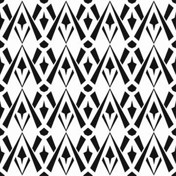 Monochrome vintage seamless pattern Stock Illustration