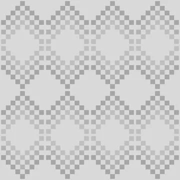 Monochrome vintage square fabric pattern Stock Illustration