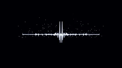 Monochrome voice record, artificial intelligence, waveform equalizer and 스톡 동영상 113415713