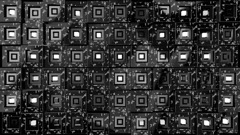 Monochrome wall of LED pixels Stock Footage 227952154
