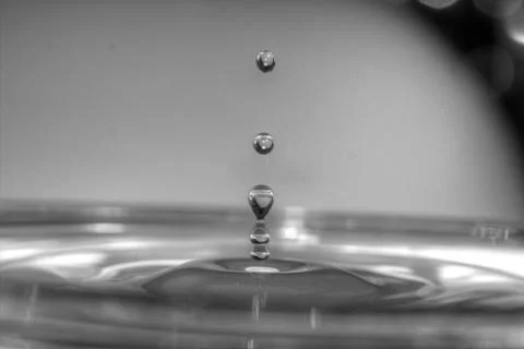 Monochrome water drop Stock Photos