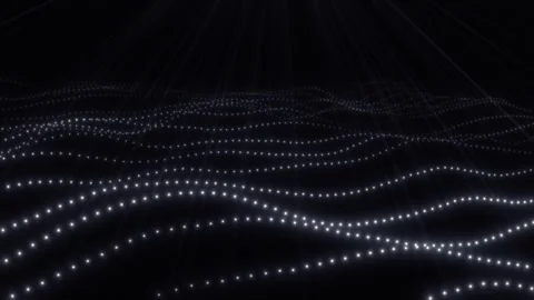 Monochrome Waves and Rays Stock Footage 281157893