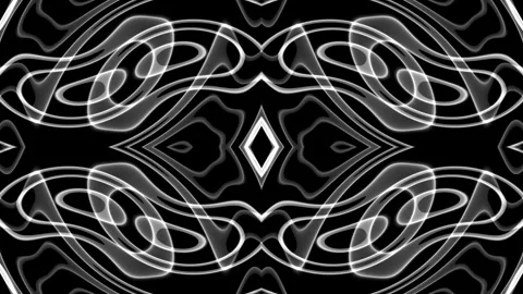 Monochrome Waves Double Radial Concentric Expansio Stock Footage 335557763