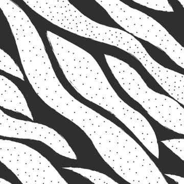 Monochrome waves pattern. 库存插图