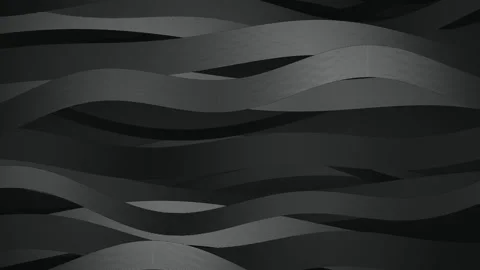 Monochrome wavy ribbon bands flow in a seamless loop Stock Footage 341666045