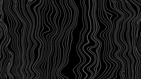 Monochrome Wavy Striped Pattern for Retro 70s, Optical Art Stock Footage 303886486